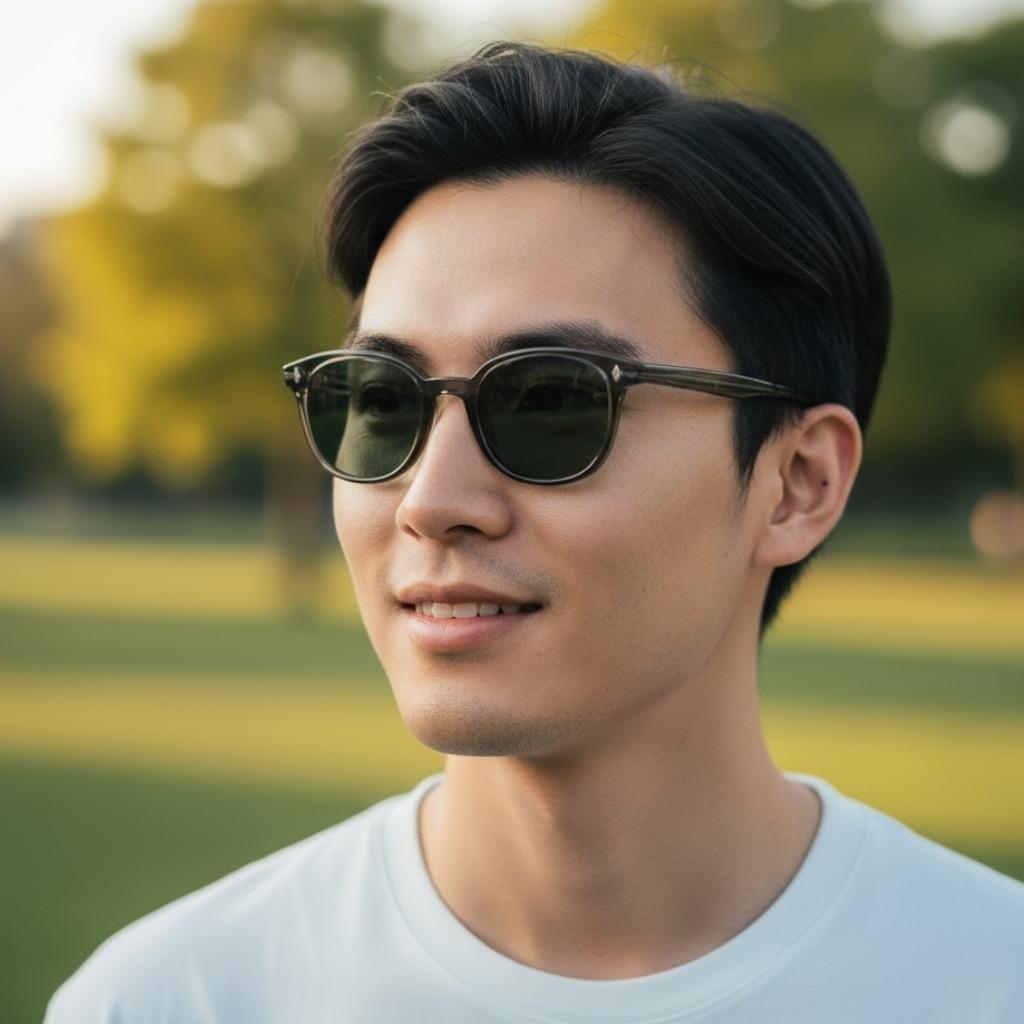 ペンタックス HOYA スモークラウンドサングラス F9900 ダークグレー