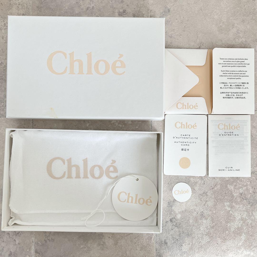 極美品✨クロエ アルファベッド ジップ付き ロングウォレット カシミアグレー