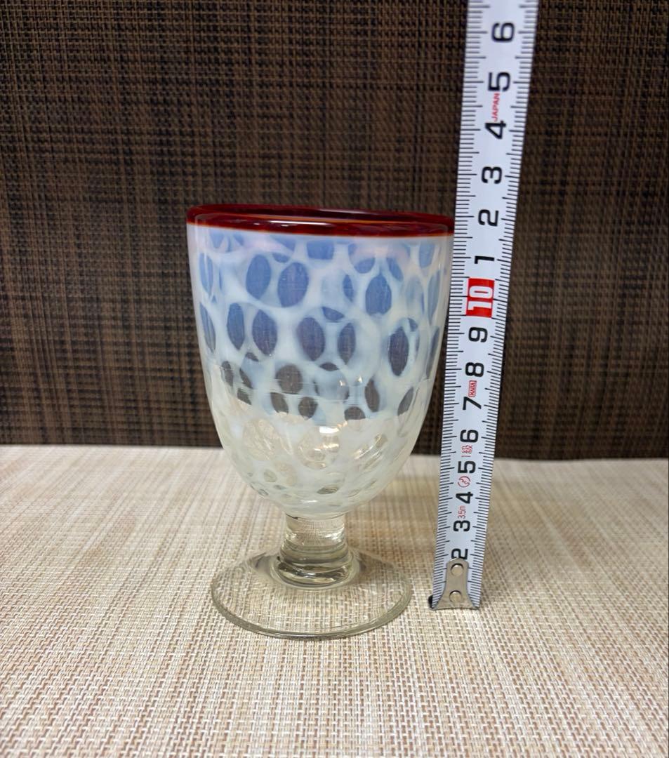 氷コップ 棗 水玉紋様 赤 アンティーク 大正ロマン