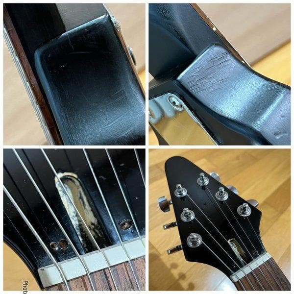 t*i様 フライング V タイプ FV メーカー不明 再塗装 マッドブラック 入