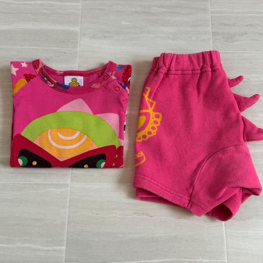 M*!様 ヒステリックミニ «80» ミニラ ヒレ付き セットアップ ピンクの