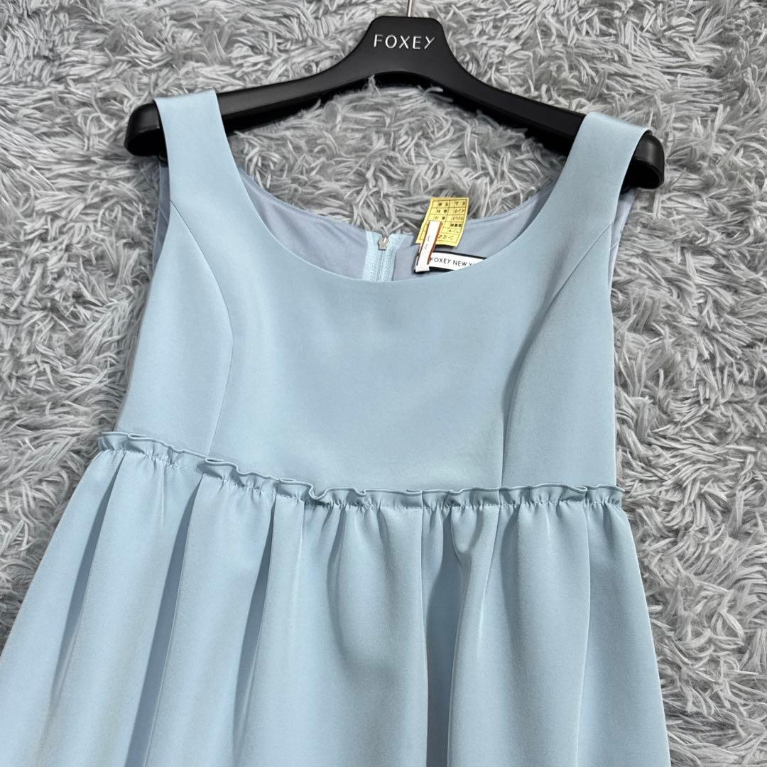 人気✨フォクシー ティアードフリルワンピース Sweetpea ブルー 雑誌掲載