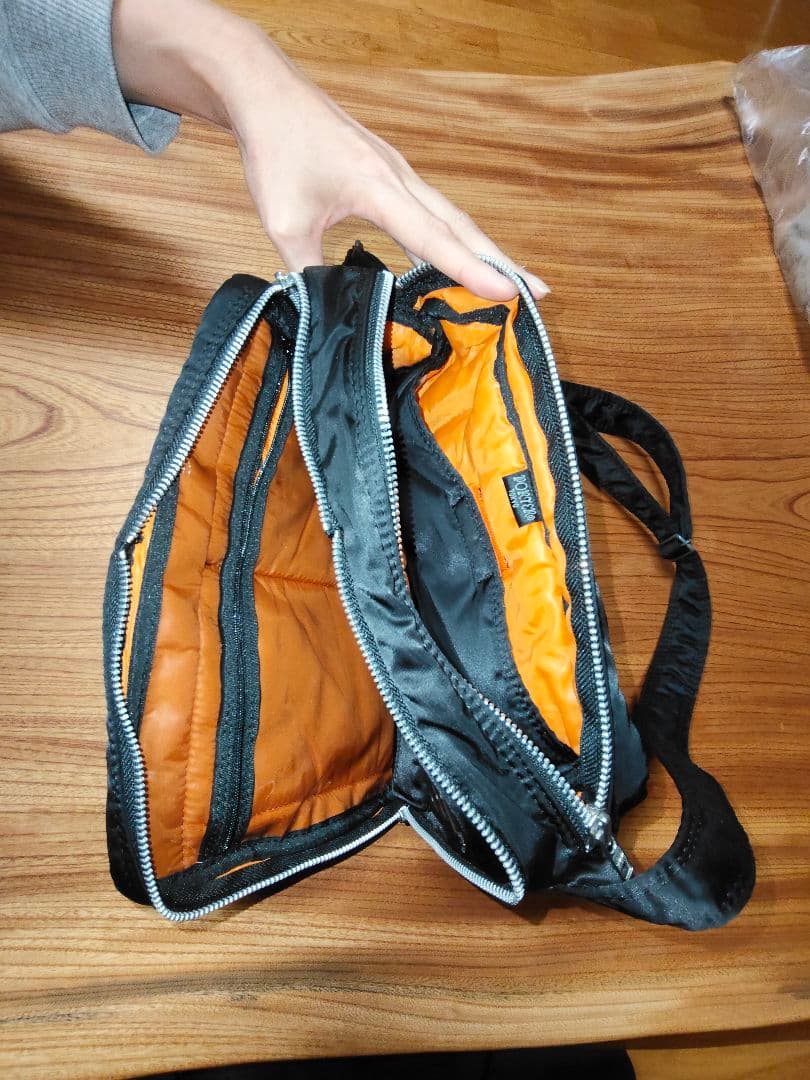 PORTERブラック ナイロン ショルダーバッグ