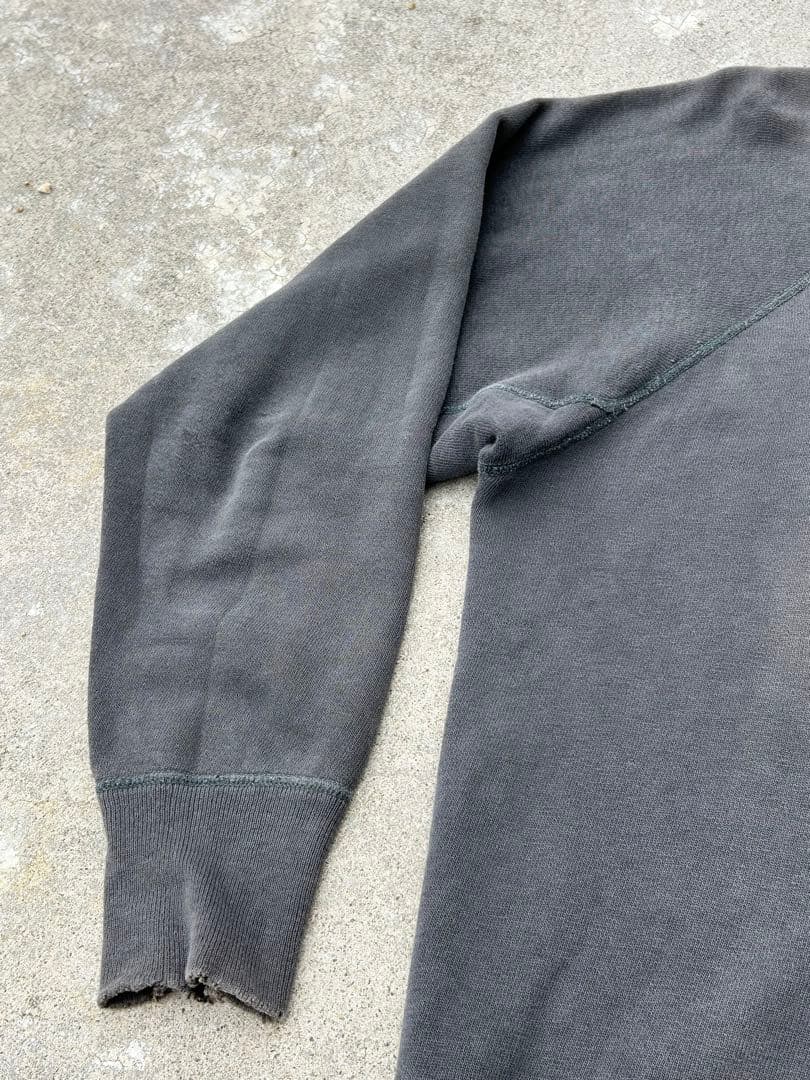 60sビンテージスウェットカラーフロッキー墨黒フェード