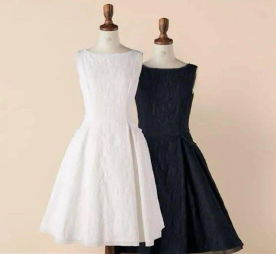 極美品✨デイジーリンフォクシー 10万 ワッフルレディ ジャガードドレス 白