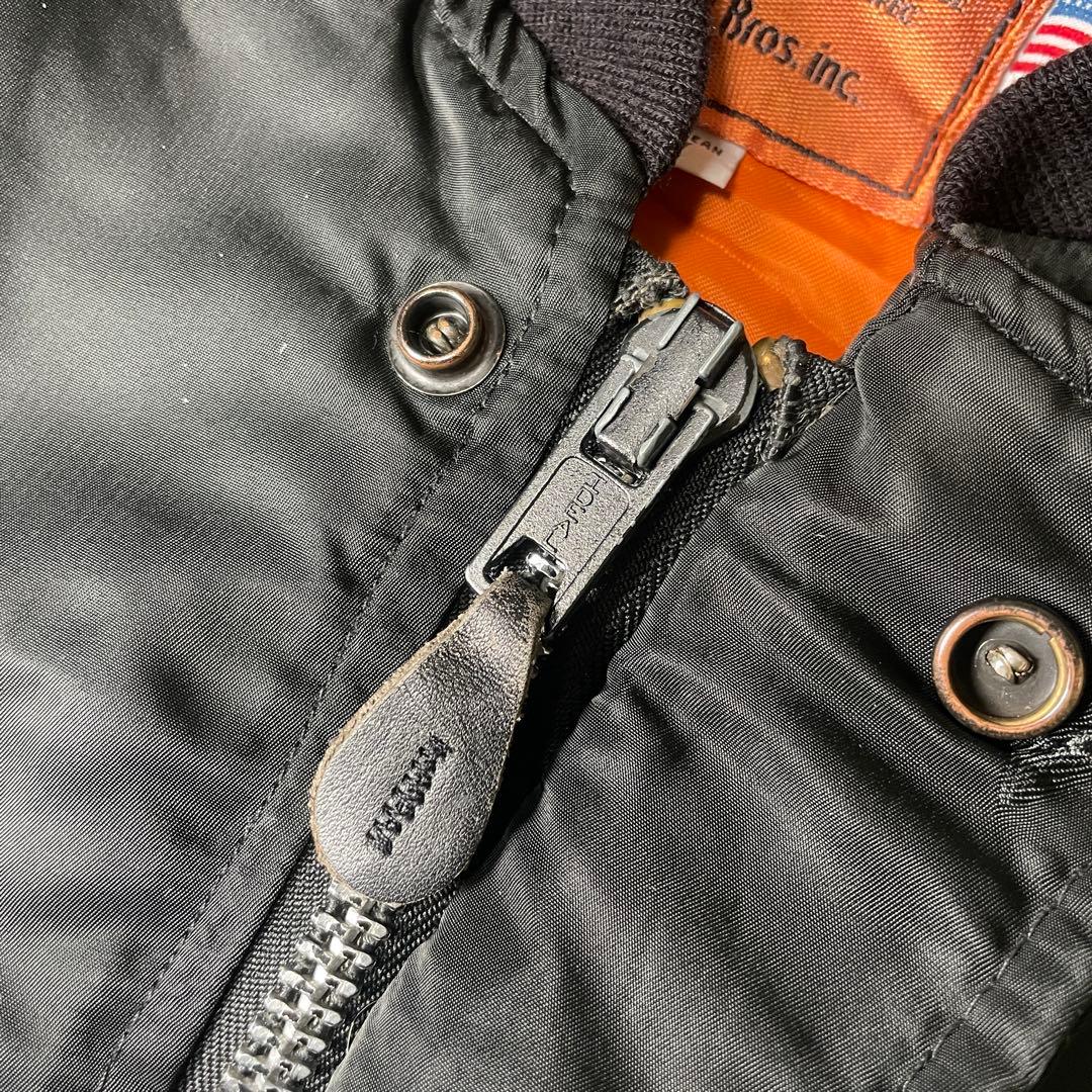 Schott　MA-1　フライトジャケット　USA製　短丈　IDEALジップ