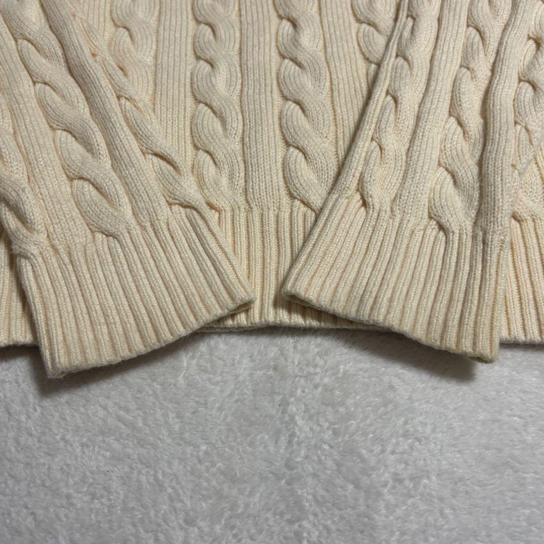 美品✨ ポロラルフローレン　ケーブルニット　現行タグ　アイボリー　サイズL