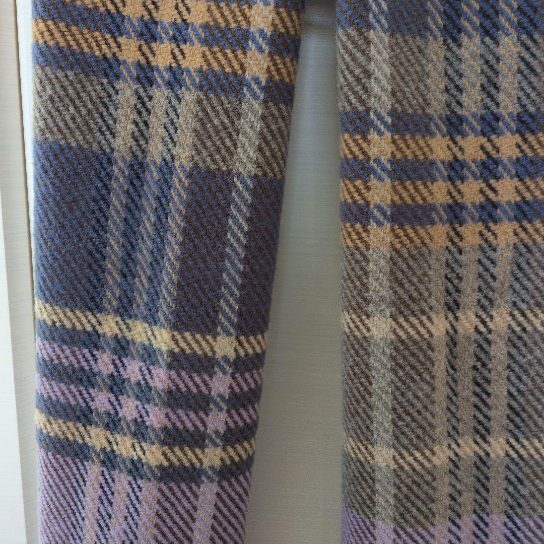 【極美品】ジョンストンズオブエルガン 厚手中盤ストール ウールカシミヤ混