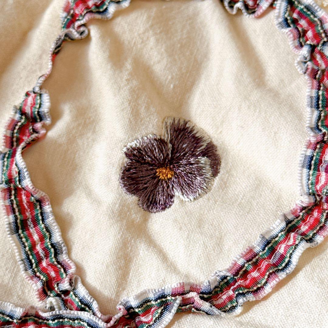 PINK HOUSE ピンクハウス ブーケ刺繍 花柄 リボン チェック フリル