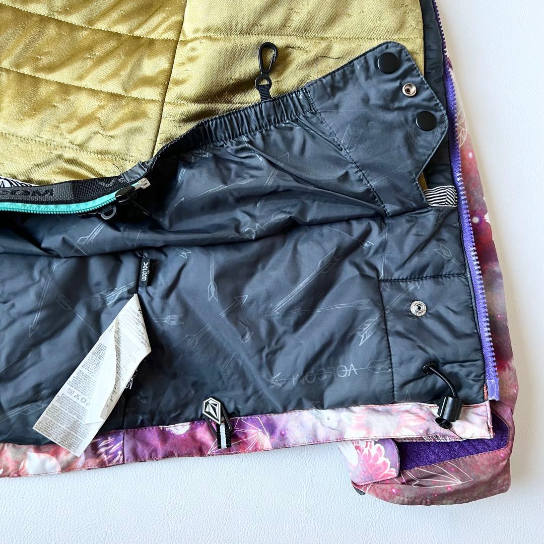 3236【美品】ボルコム ジャケット ゴアテックス 総柄 花柄 S ピンク