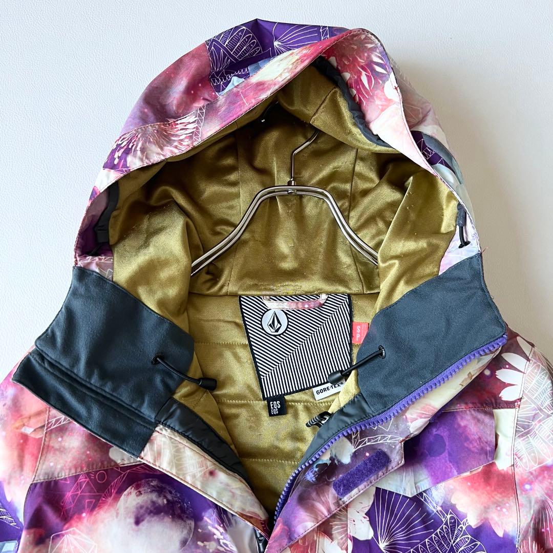 3236【美品】ボルコム ジャケット ゴアテックス 総柄 花柄 S ピンク