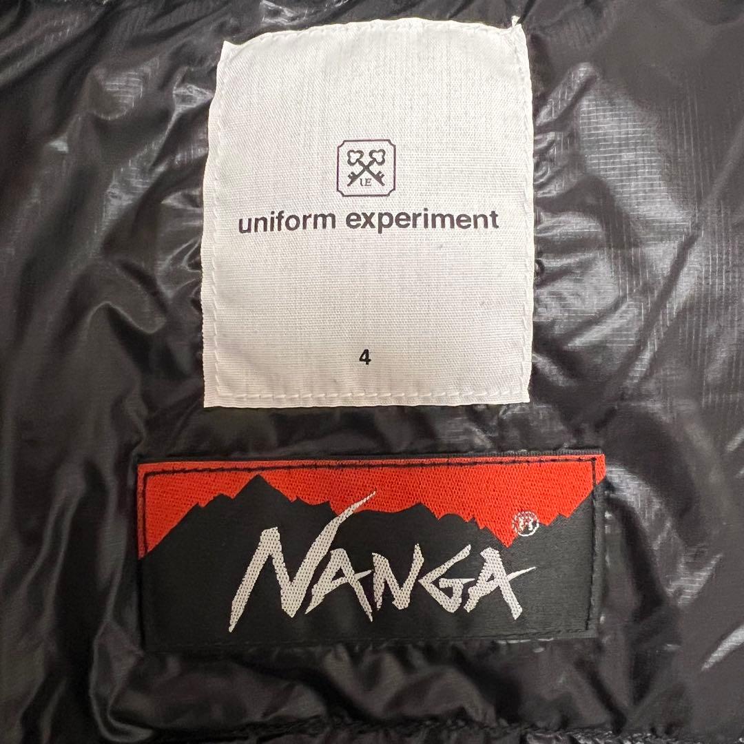 極美品　uniform experiment × ナンガ ダウン nanga