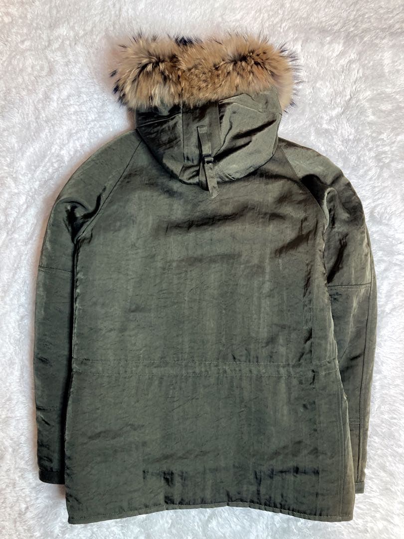 wjk ダブルジェイケイ モッズコート N-3Bカーキ ファー L ny02