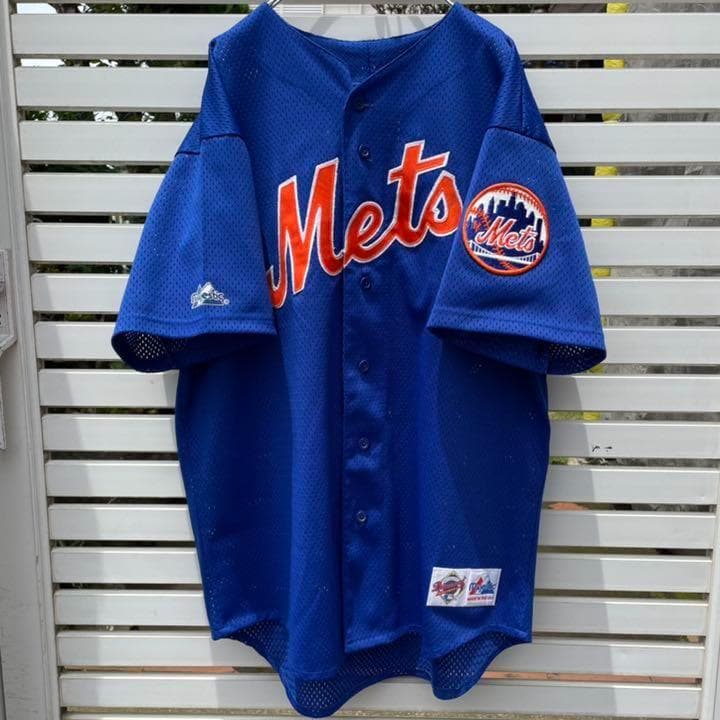 希少 USA製 90´s NY.メッツNOMO16 vintage ゲームシャツ