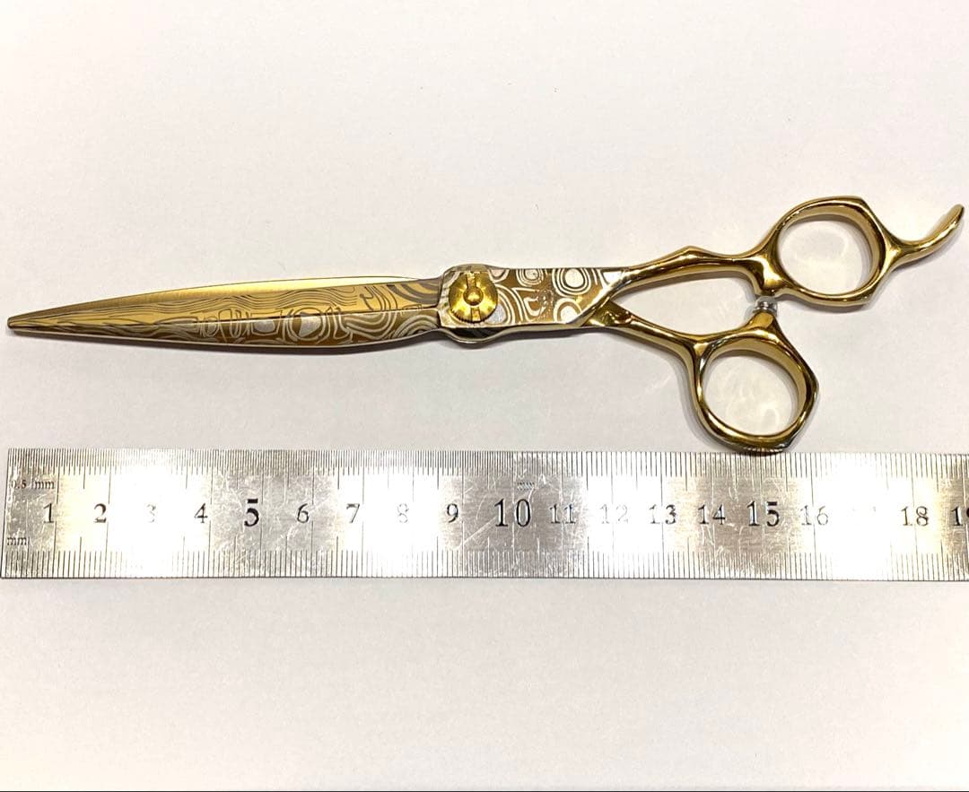 sssDゴールド 7インチ 刈込　剣刃 カットシザー 理容 美容 鋏 特殊合金鋼