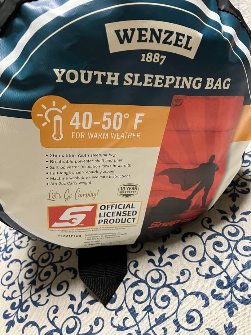 Snap-on スナップオン　ジュニア　キッズ　寝袋シュラフ［156×60cm］