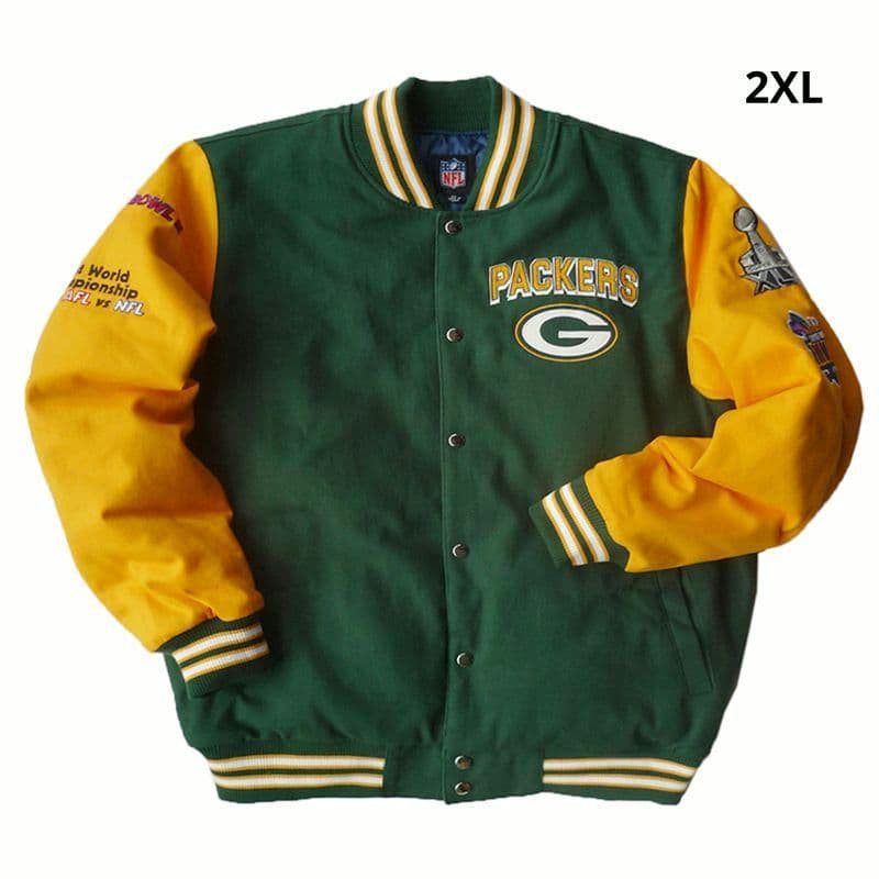 激レア NFL グリーンベイ パッカーズ チャンピオン 刺繍 スタジャン 2XL