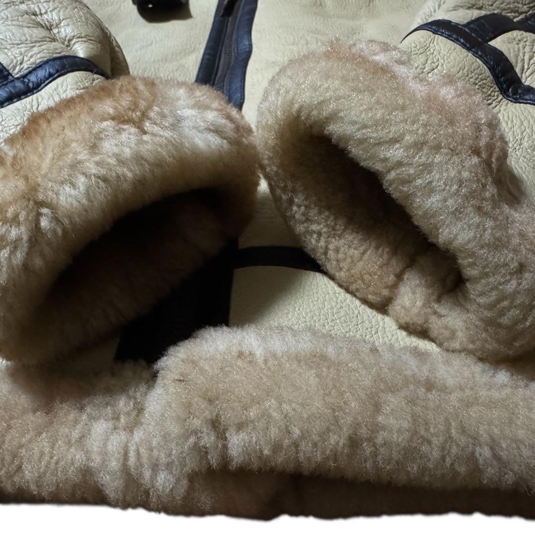 雰囲気抜群 FRREDOM ムートン B-3 ボンバージャケット 40 ベージュ