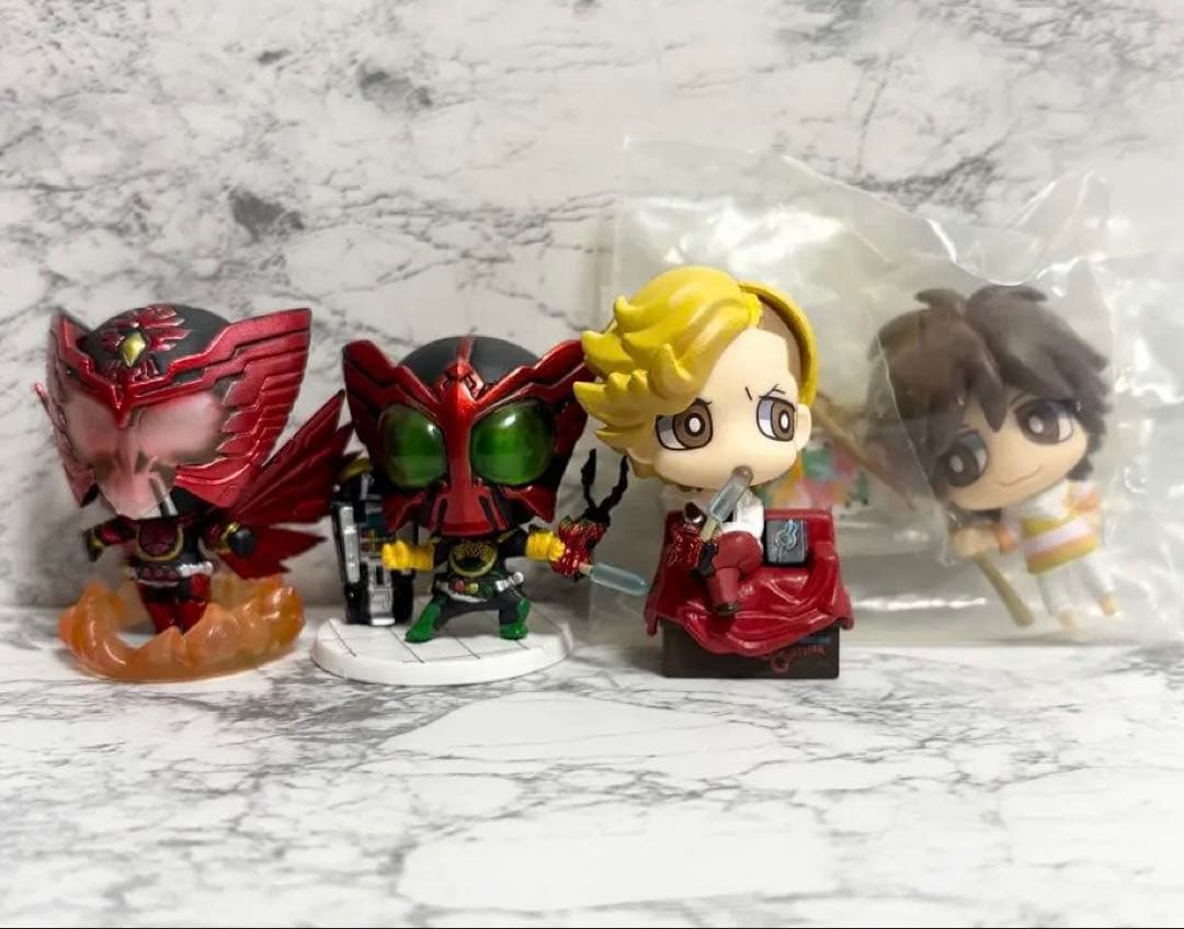 仮面ライダーオーズ 火野映司 アンク　フィギュア ゆーぽん　ちみメガ