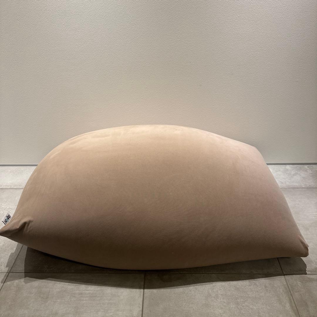 Yogibo MAX ベージュ ビーズクッション 換えカバーおまけ付き - メルカリ