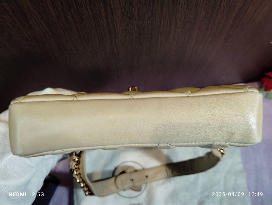 極美品 CHANEL マトラッセ ボディバッグ ココマーク ラムスキン GD金具