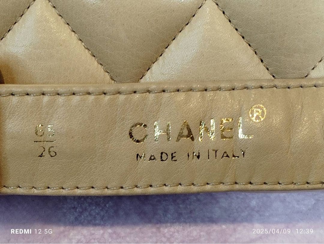 極美品 CHANEL マトラッセ ボディバッグ ココマーク ラムスキン GD金具