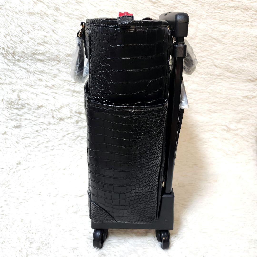 ✨新品✨SWANY スワニー クロコ型押し キャリーバッグ ケース 黒 2way
