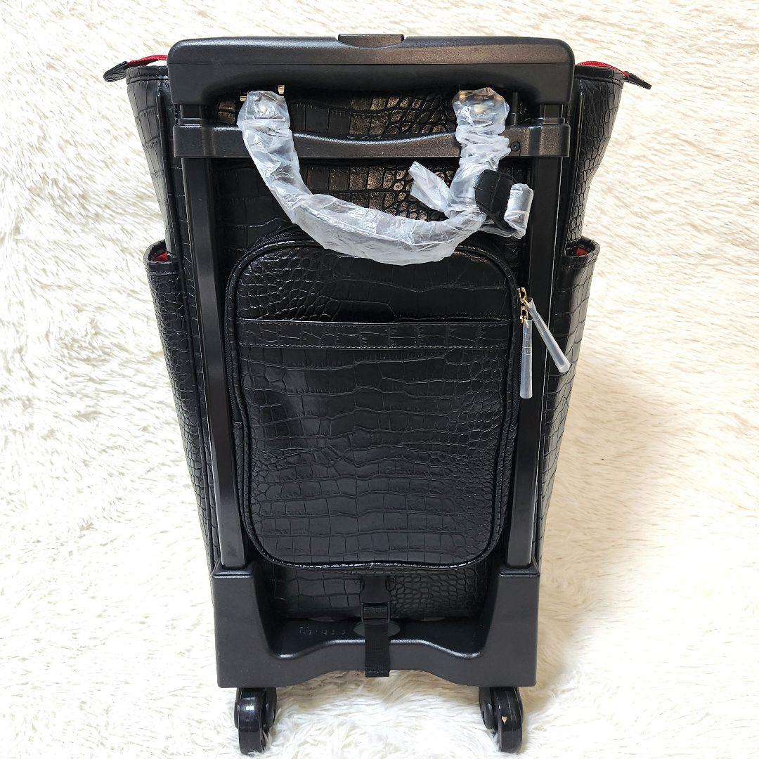 ✨新品✨SWANY スワニー クロコ型押し キャリーバッグ ケース 黒 2way