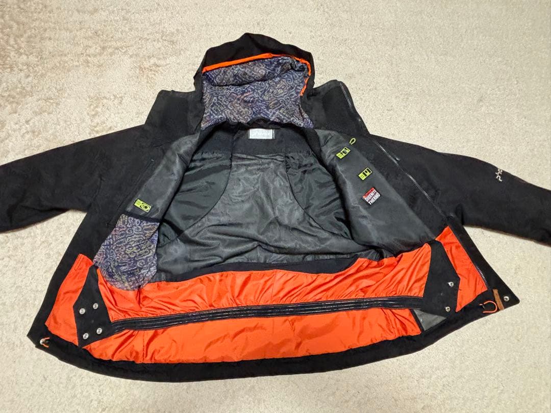 Phenix メンズ スキーウェア Mサイズ ブラック オレンジ 上下セット