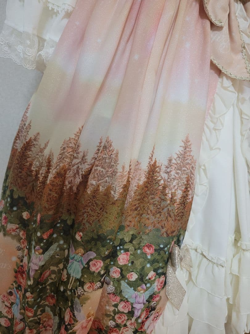 BABY 月夜の森のAURORAsoiree柄 jsk ヘッドドレス付き