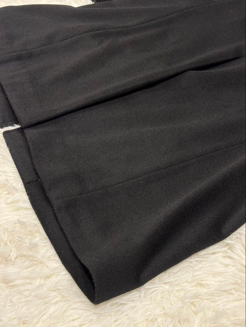 ヒルトン カシミヤ100％ ステンカラーコート ブラック Lサイズ