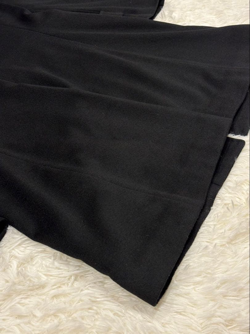 ヒルトン カシミヤ100％ ステンカラーコート ブラック Lサイズ