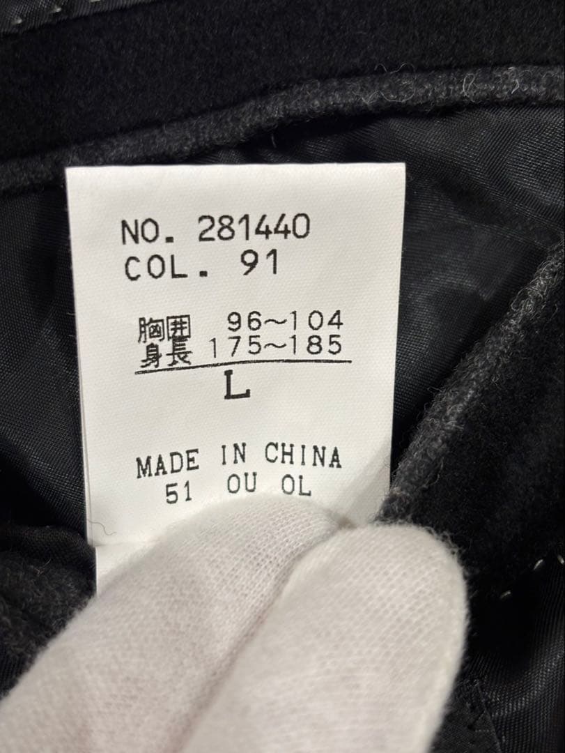 ヒルトン カシミヤ100％ ステンカラーコート ブラック Lサイズ