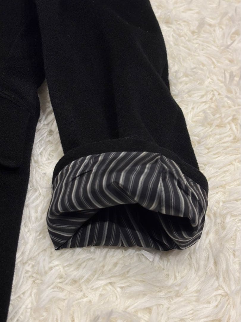 ヒルトン カシミヤ100％ ステンカラーコート ブラック Lサイズ