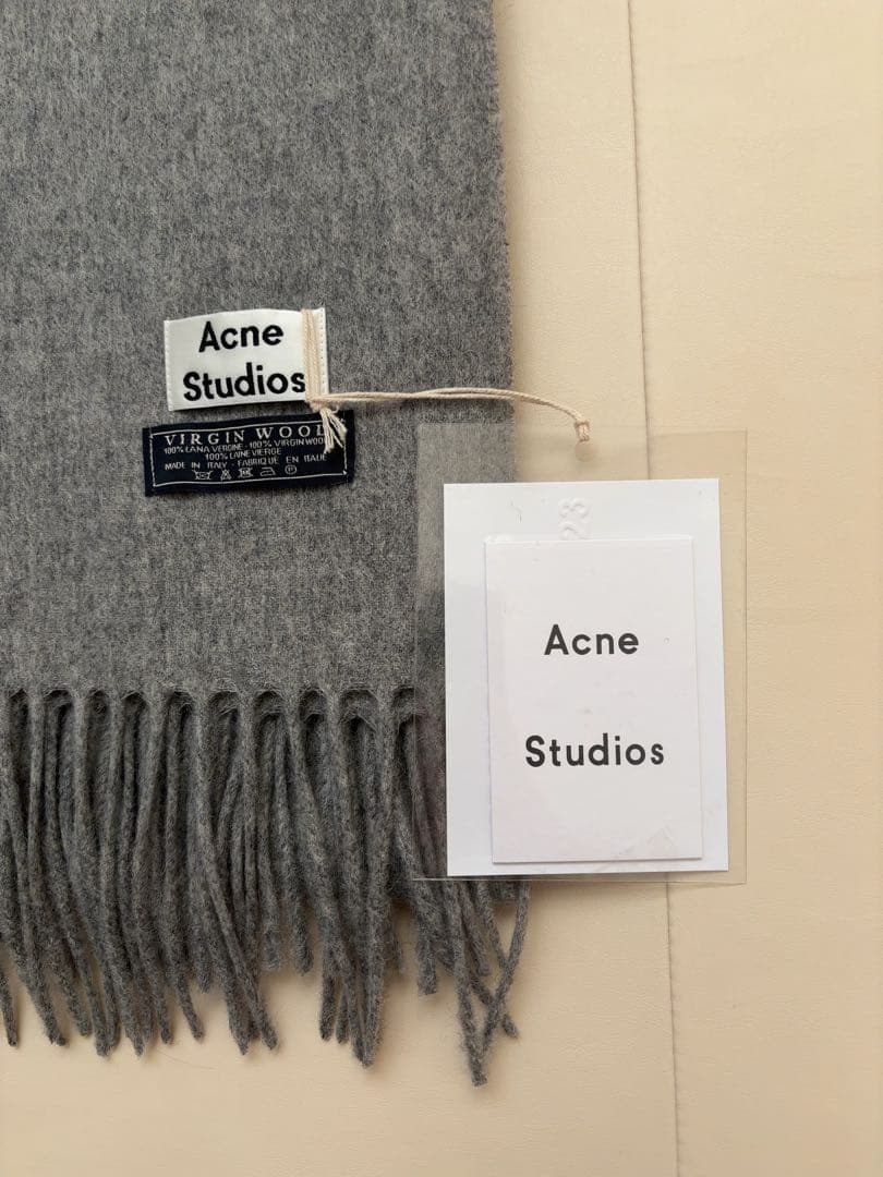 【新品未使用タグ付き】Acne Studios グレーメランジ ストール 旧タグ