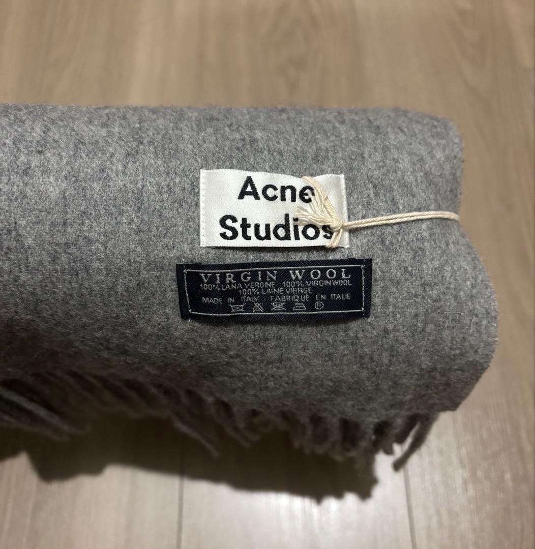 【新品未使用タグ付き】Acne Studios グレーメランジ ストール 旧タグ