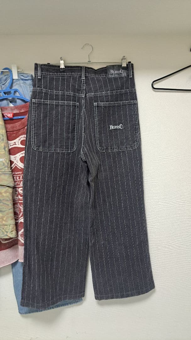 BlessU ストライプ ワイドパンツの通販はau PAY マーケット - 輸入雑貨