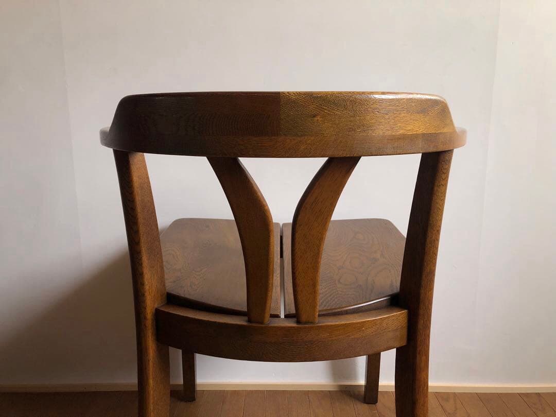 飛騨家具 浜本工芸 アームチェア② 肘掛け 安楽椅子 楢無垢材 古民家 民藝家具