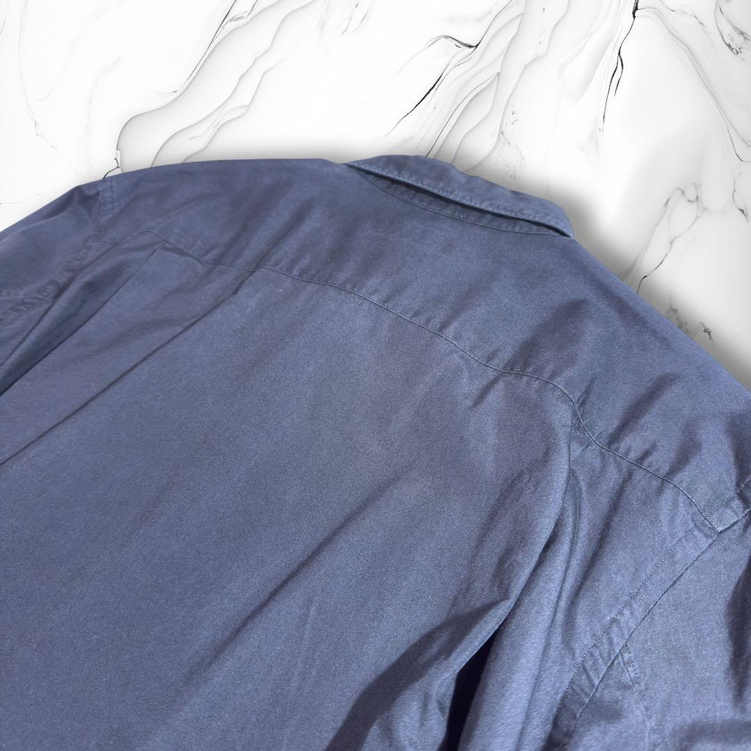 《02AW》コムデギャルソンオムプリュス 四つの黒期 飴色ボタンシャツ 紺