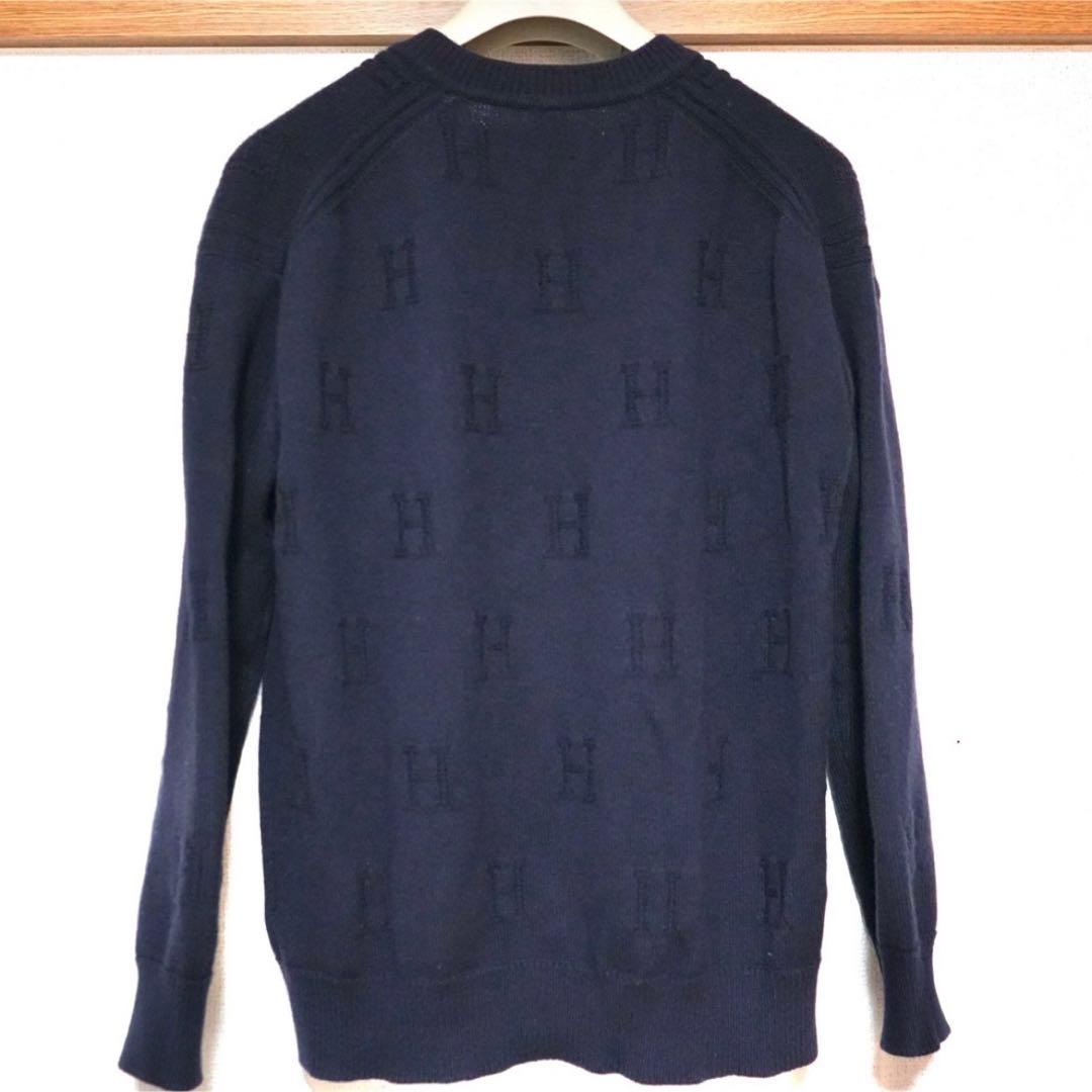 【HERMES】エルメス ボヤージュ ニット Hロゴ Vネック セーター　新作