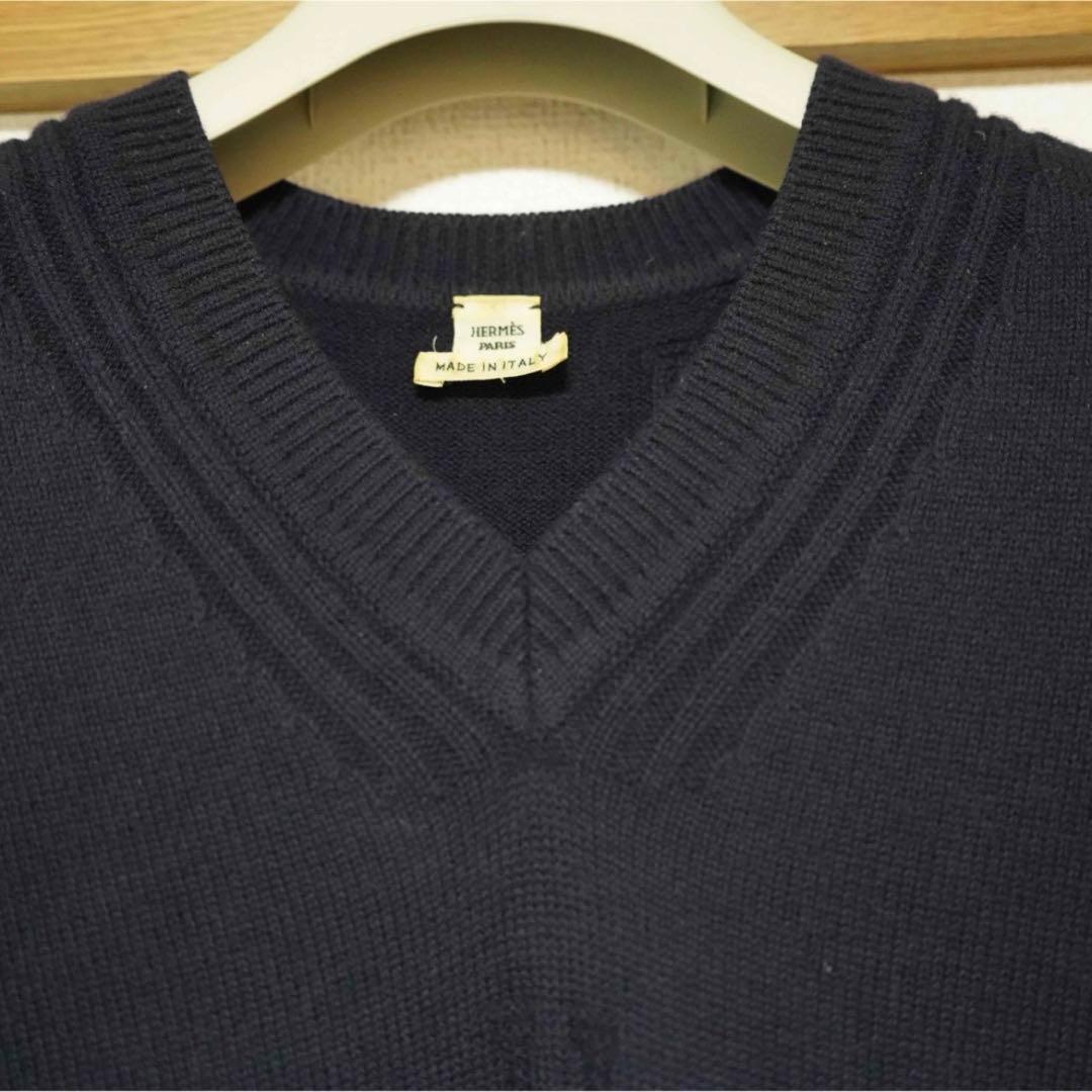 【HERMES】エルメス ボヤージュ ニット Hロゴ Vネック セーター　新作