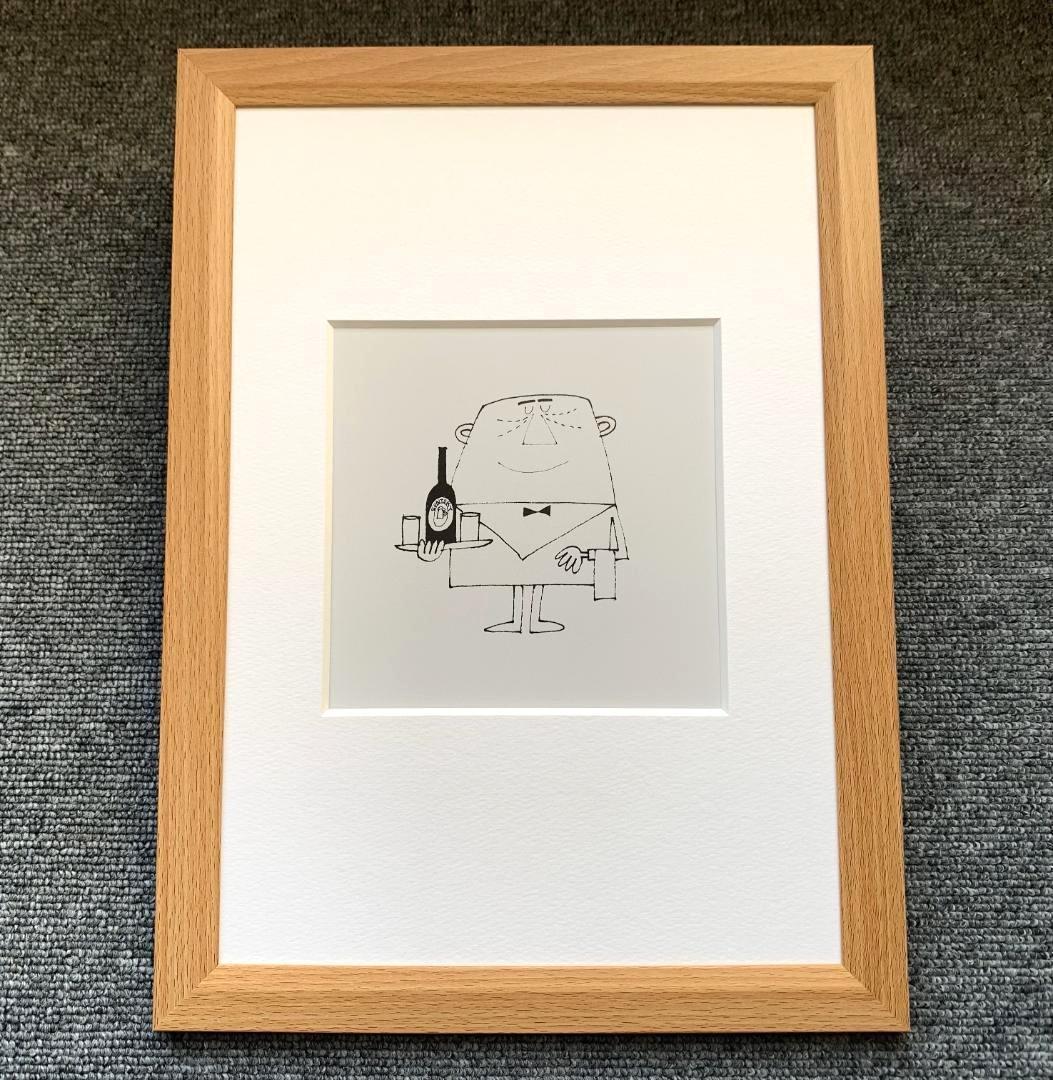 柳原良平『ご注文のビールでございます』 A4サイズ 額入り 印刷物 額装