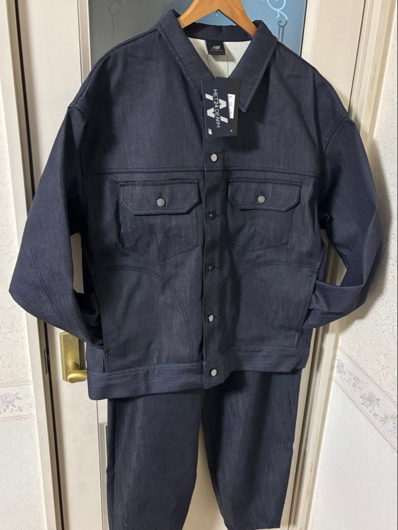【未使用】新品 タグ付 ニューバランス デニム セットアップ ジャケット パンツ