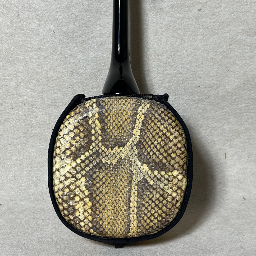 三線 本皮 強化張り 本革 蛇皮 蛇革 沖縄 三味線 琉球