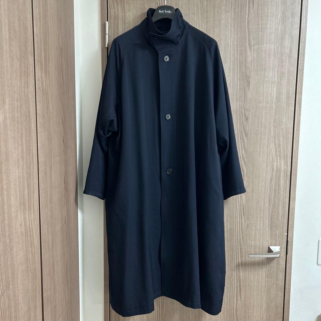 CABaN ウールギャバジン スタンドカラーコート