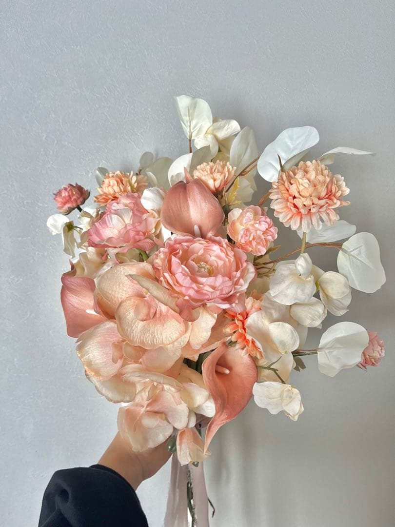 仏花 お供え花 初盆 造花 百合 カトレア アレンジ