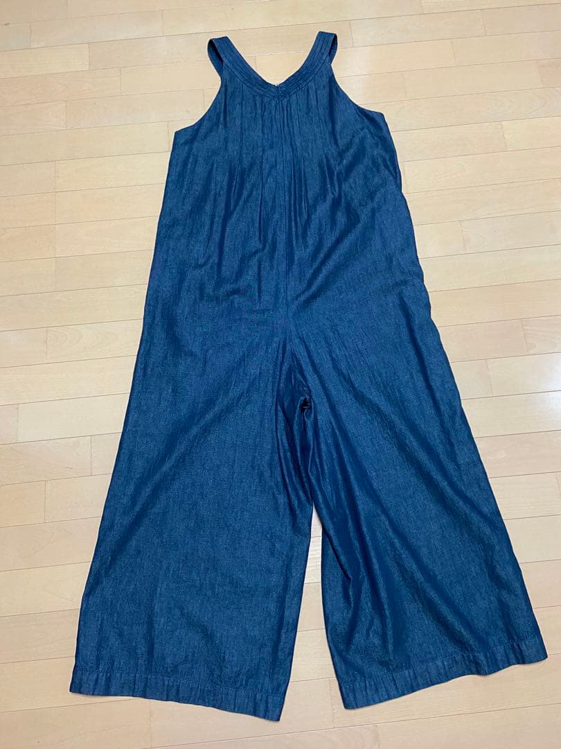 美品　パラスパレス　ムラ糸ダンガリー　オールインワン　サロペット　インディゴ