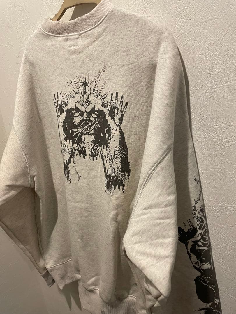 SAINT M××××オーバーサイズ グラフィックスウェット ダメージ