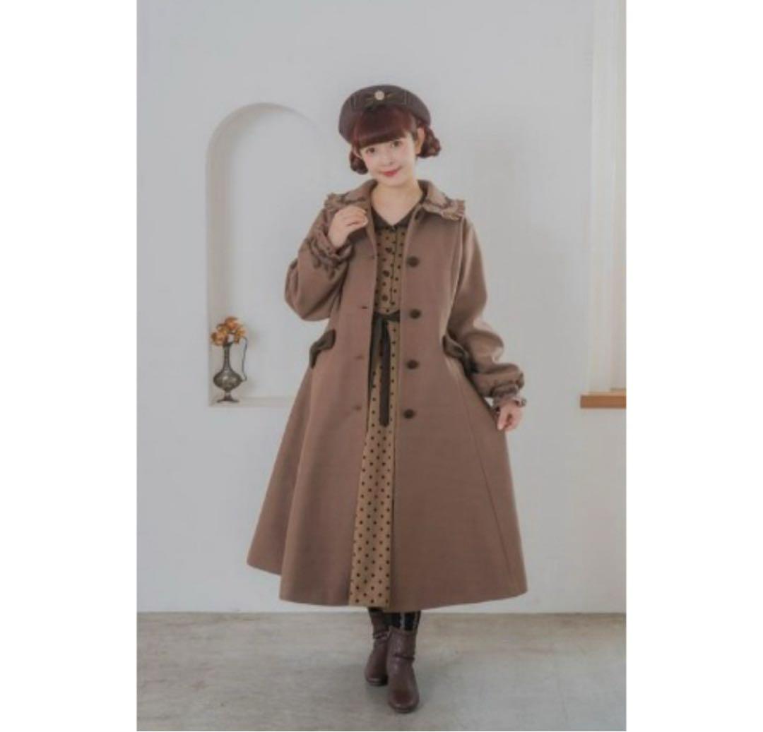 青木美沙子 ブラウン ロングコート しまむら しまみさ ロリータ M
