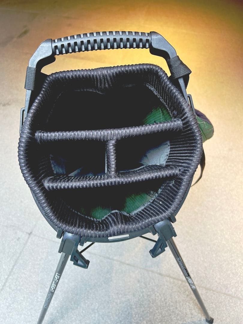 サンマウンテン　9.0型　スタンド キャディバッグ グリーン 4分割